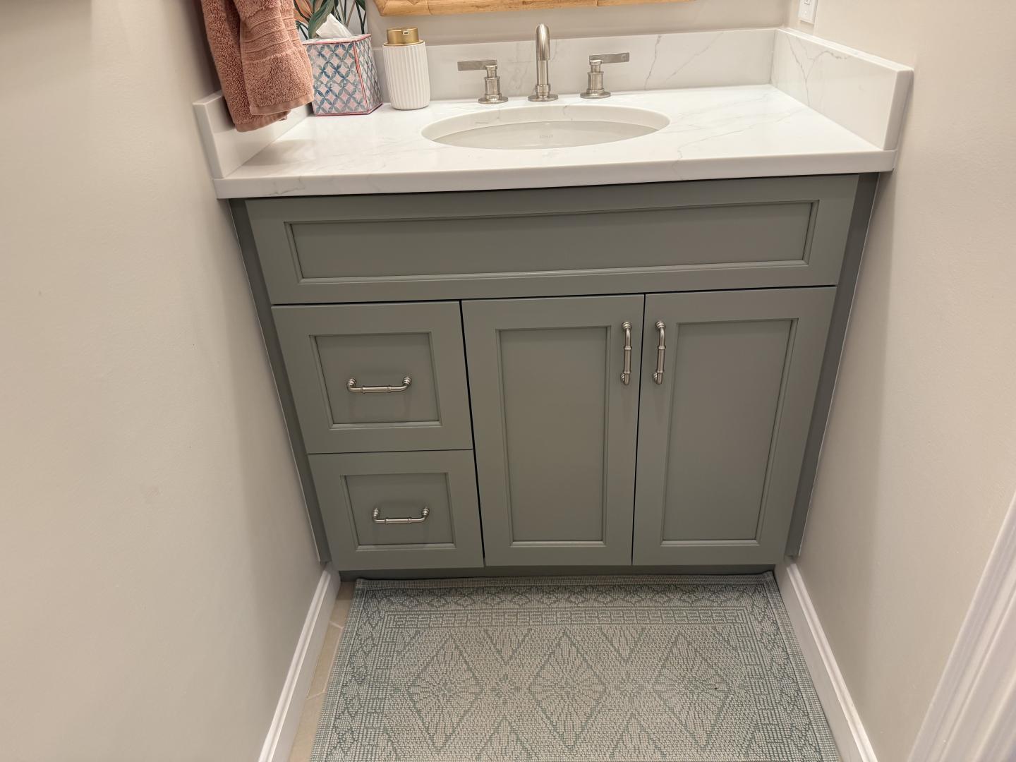 Green cabinets
