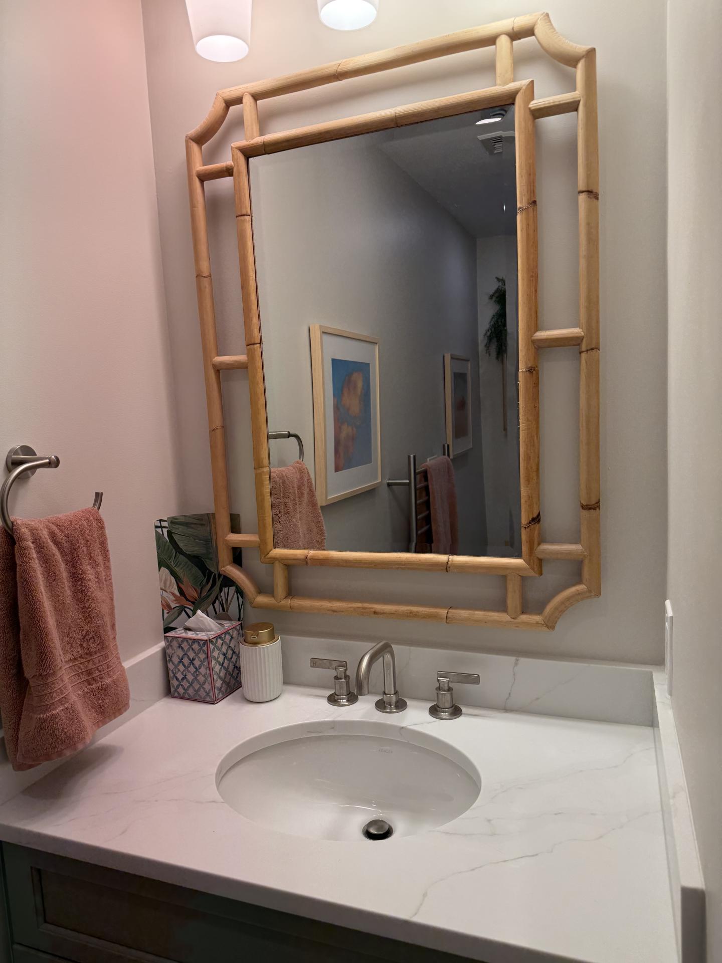 Vanity with mirror