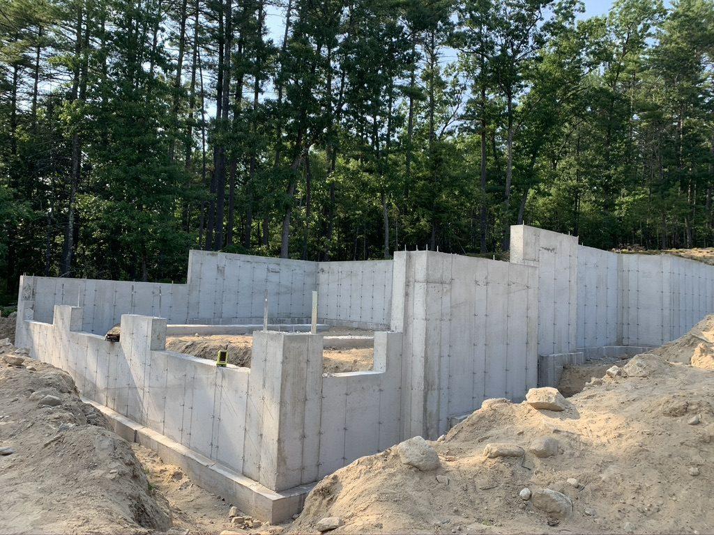 Foundation for Dunstable new construction