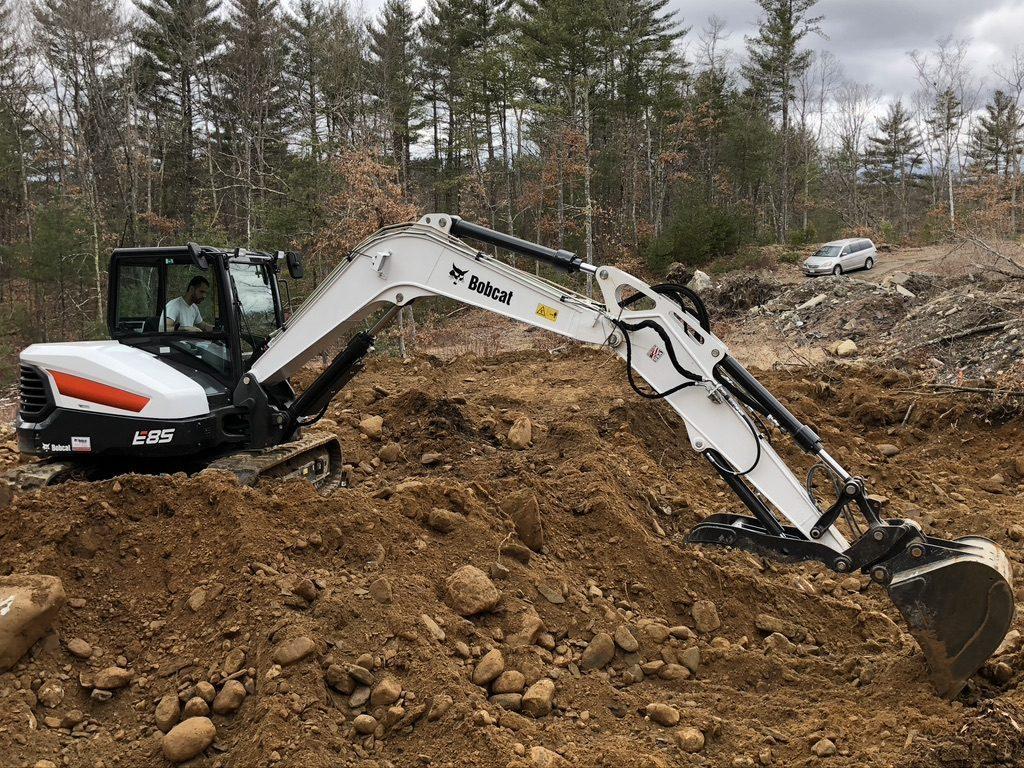 Site excavation before foundation pour - Groton MA