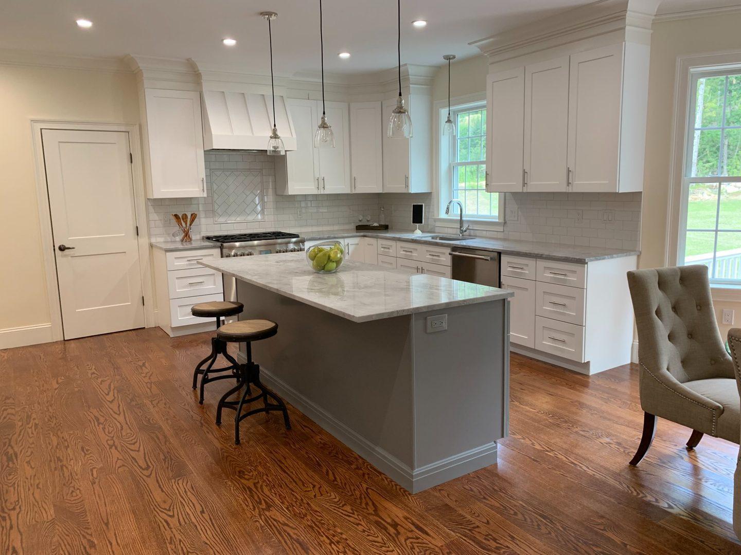 Completed custom kitchen - Groton MA by North Heritage Construction