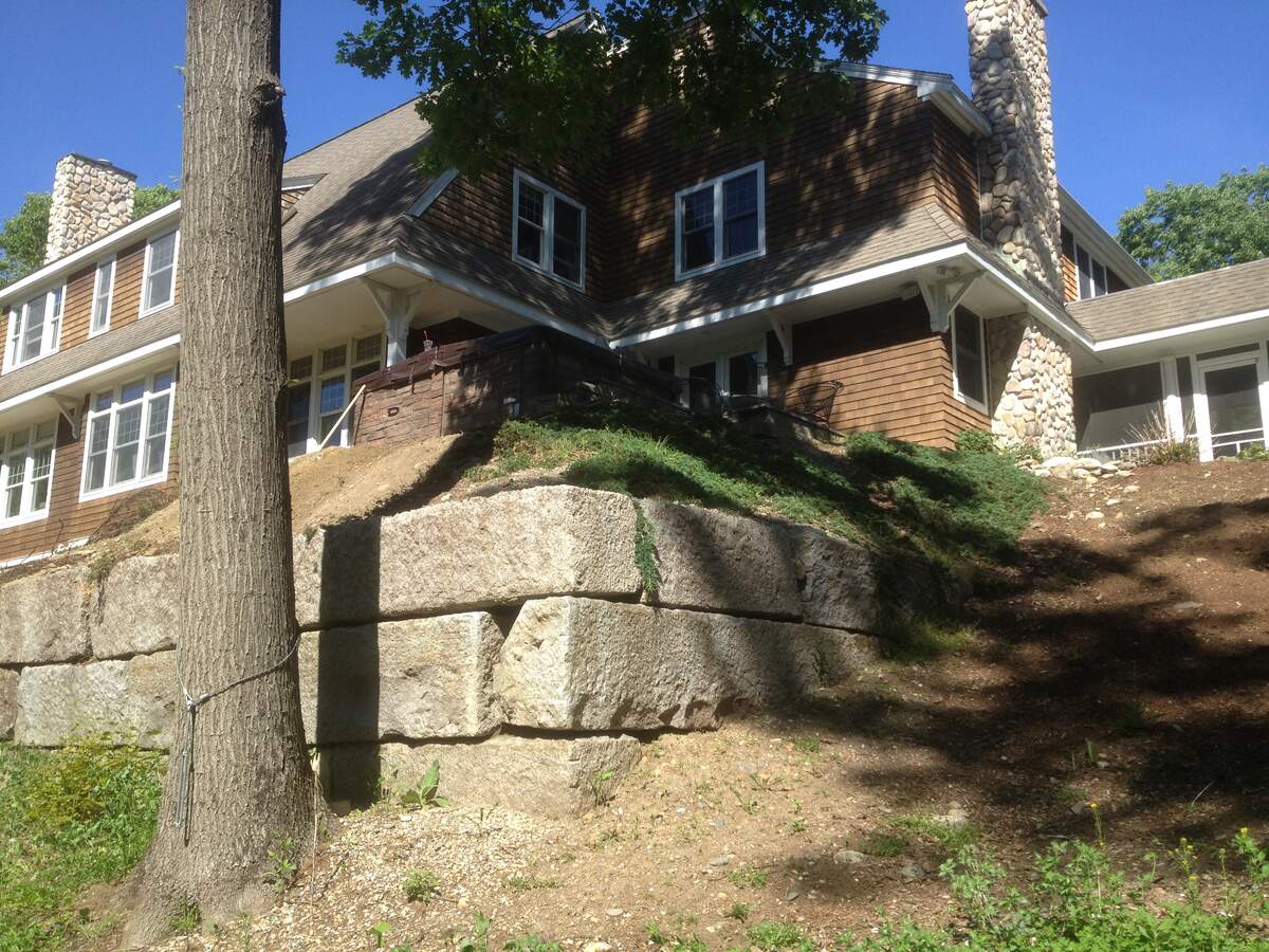 Harvard MA property before deck construction by North Heritage