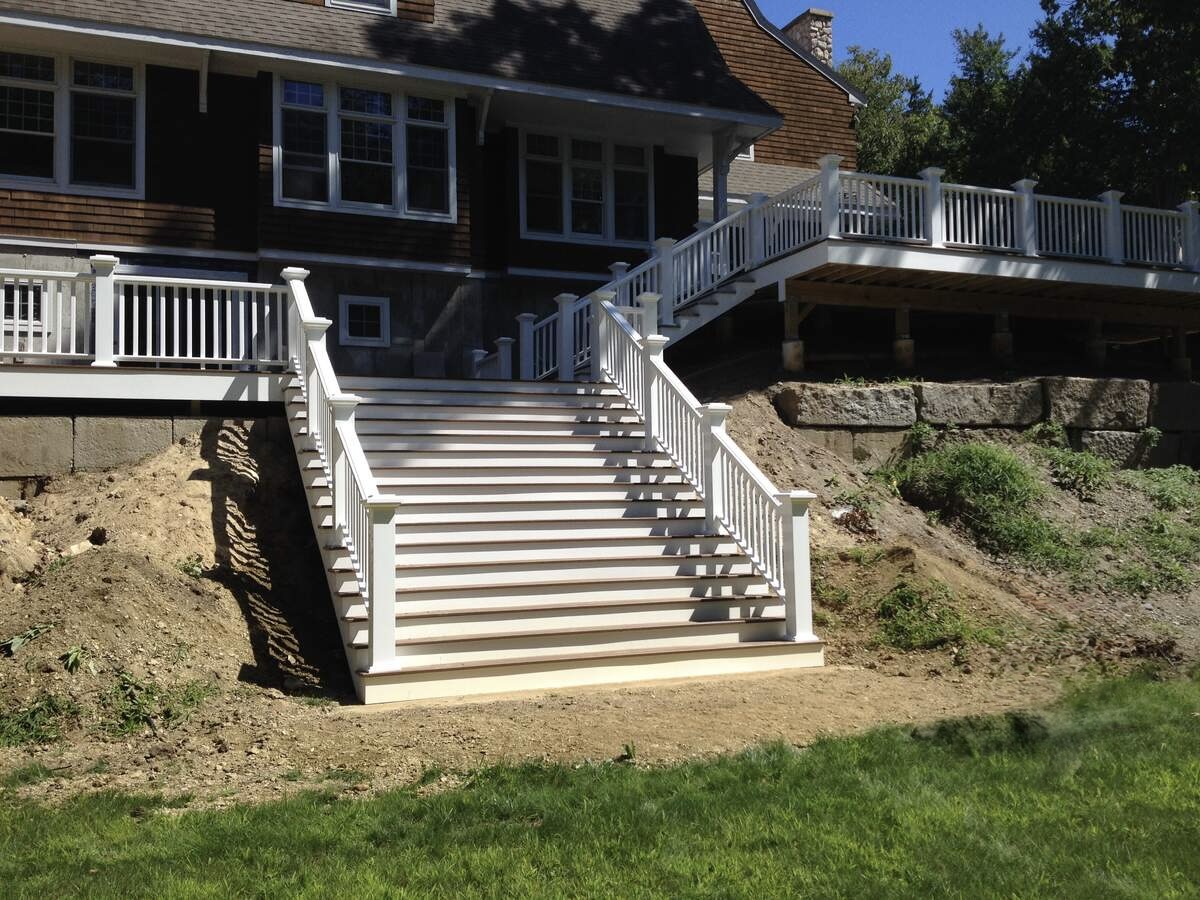 Grand staircase Harvard MA deck