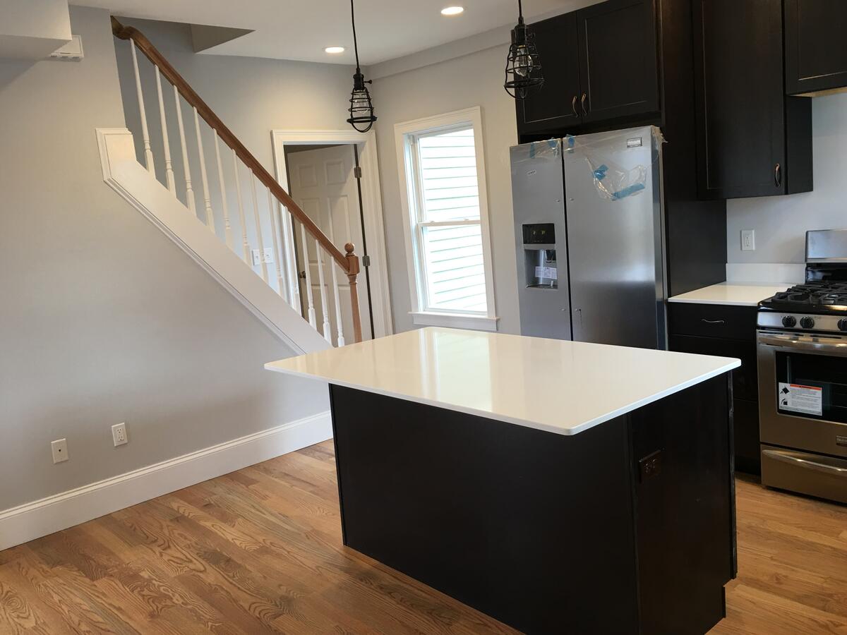 Kitchen and staircase Medford MA